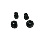 2 SETS - Black Inlaid Tibetan Guru Bead Sets - Tibetan Mala Guru Beads - 3 Hole Guru Beads - Mala Making Supply - GB123B-2