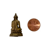 Vintage Miniature Tiny Brass Buddha Statue - Altarpiece - Tiny Buddha Figure - VBK2