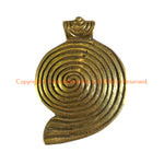 Tibetan Brass Spiral Conch Design Pendant - WM8021