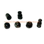 3 SETS - Black Bone Inlaid Tibetan Guru Bead Sets - Tibetan Mala Guru Beads - 3 Hole Guru Beads - Mala Making Supply - GB123T