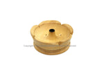 Tibetan Lotus Flower Design Handcrafted Natural Wood Incense Burner - IB100