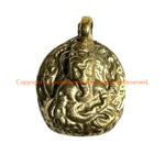 Tibetan Brass Ganesh Charm Pendant - Tibetan Jewelry - WM8025-1