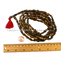 108 Beads - Tibetan Dark Skull Mala Necklace Prayer Beads - Handmade Beads - PB215D