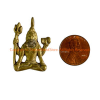 Handmade Shiva Brass Charm Pendant - WM8019