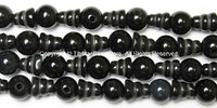2 Guru Bead Sets Tibetan Black Onyx Guru Bead Sets - Mala Making Supply- Buddhist Mala Guru Beads- Tibetan Guru Beads - GB35-2